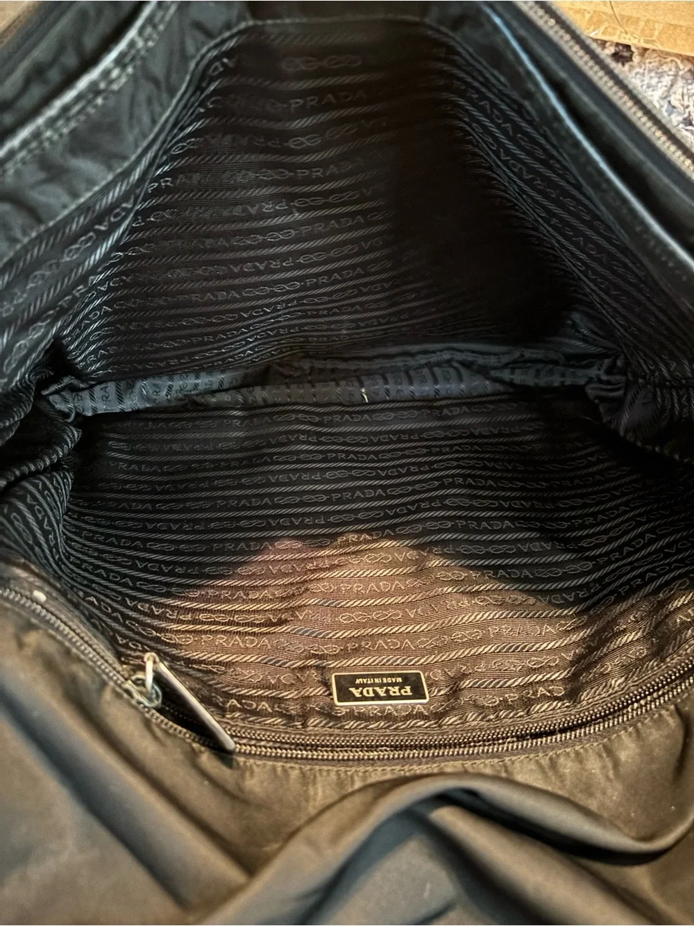 Authentic Vintage Prada Black Tessuto Nylon Double Buckle Messenger Bag
